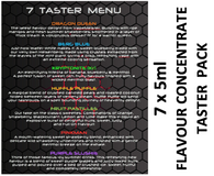 TASTER MENU 35ml Sample Pack (7x5ml) by FlavourMeister